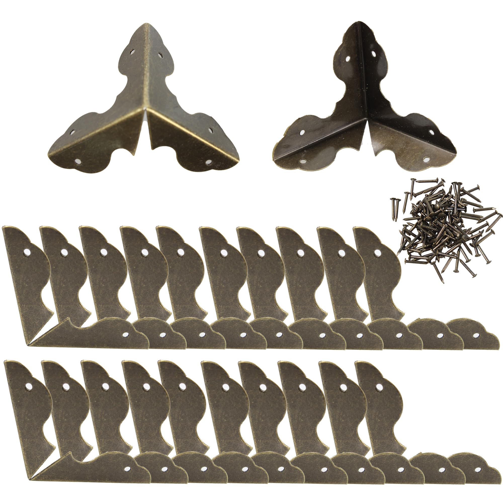 bociloy bronze triangle edge corner protector adds antique charm while guarding box corners