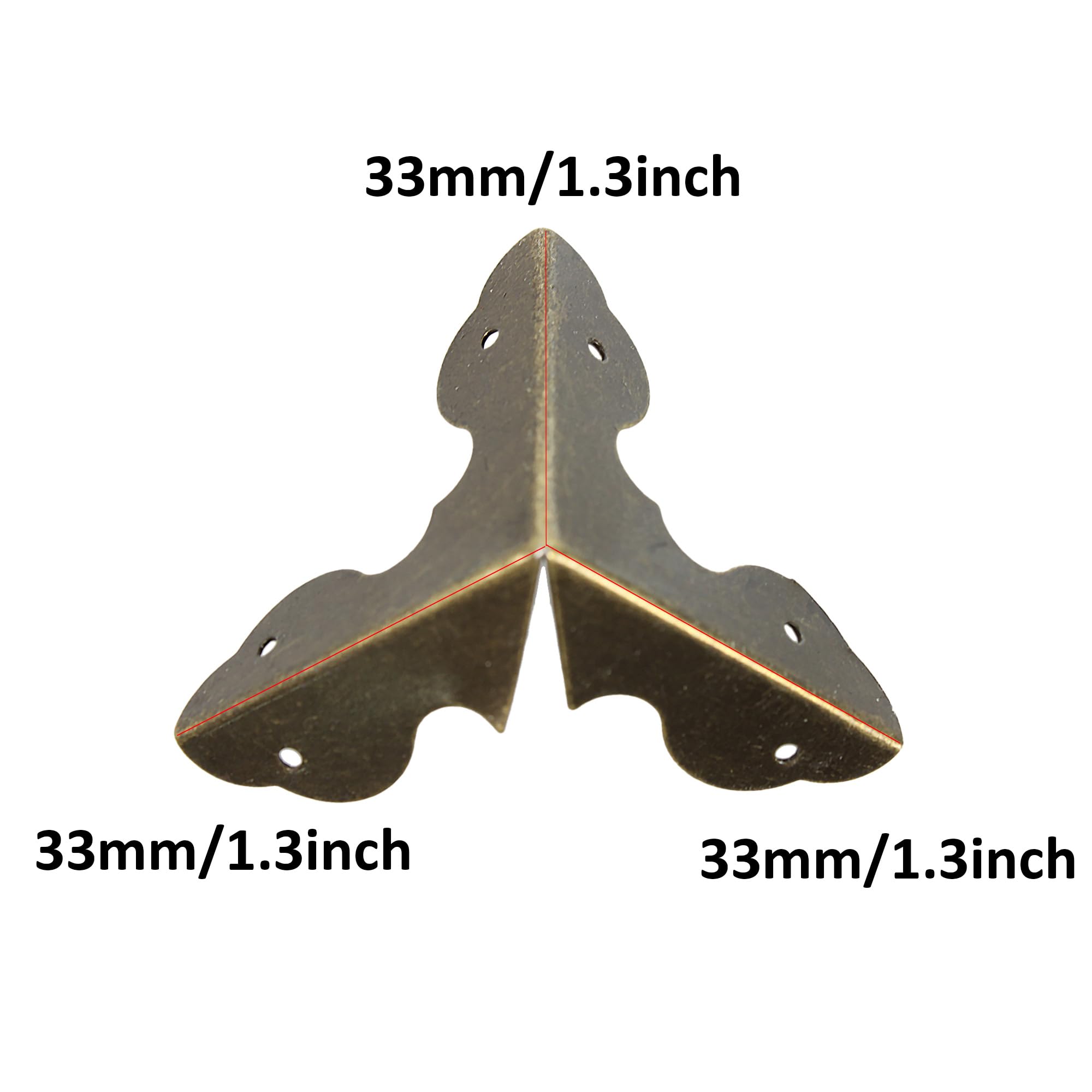 bociloy metal box corner protector 1.3 inch guards edges on chests and cabinets