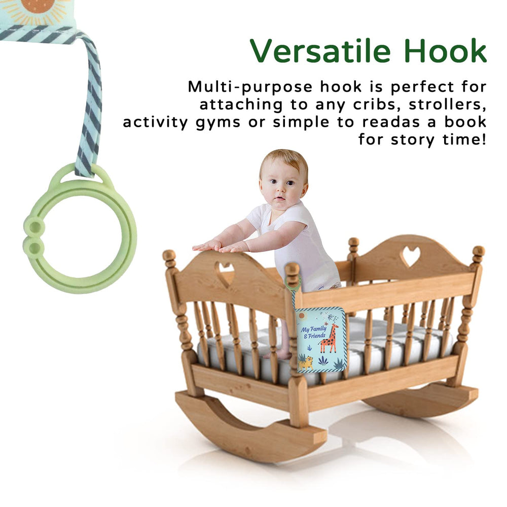 Boczif crib-hook attachment for showing album by crib