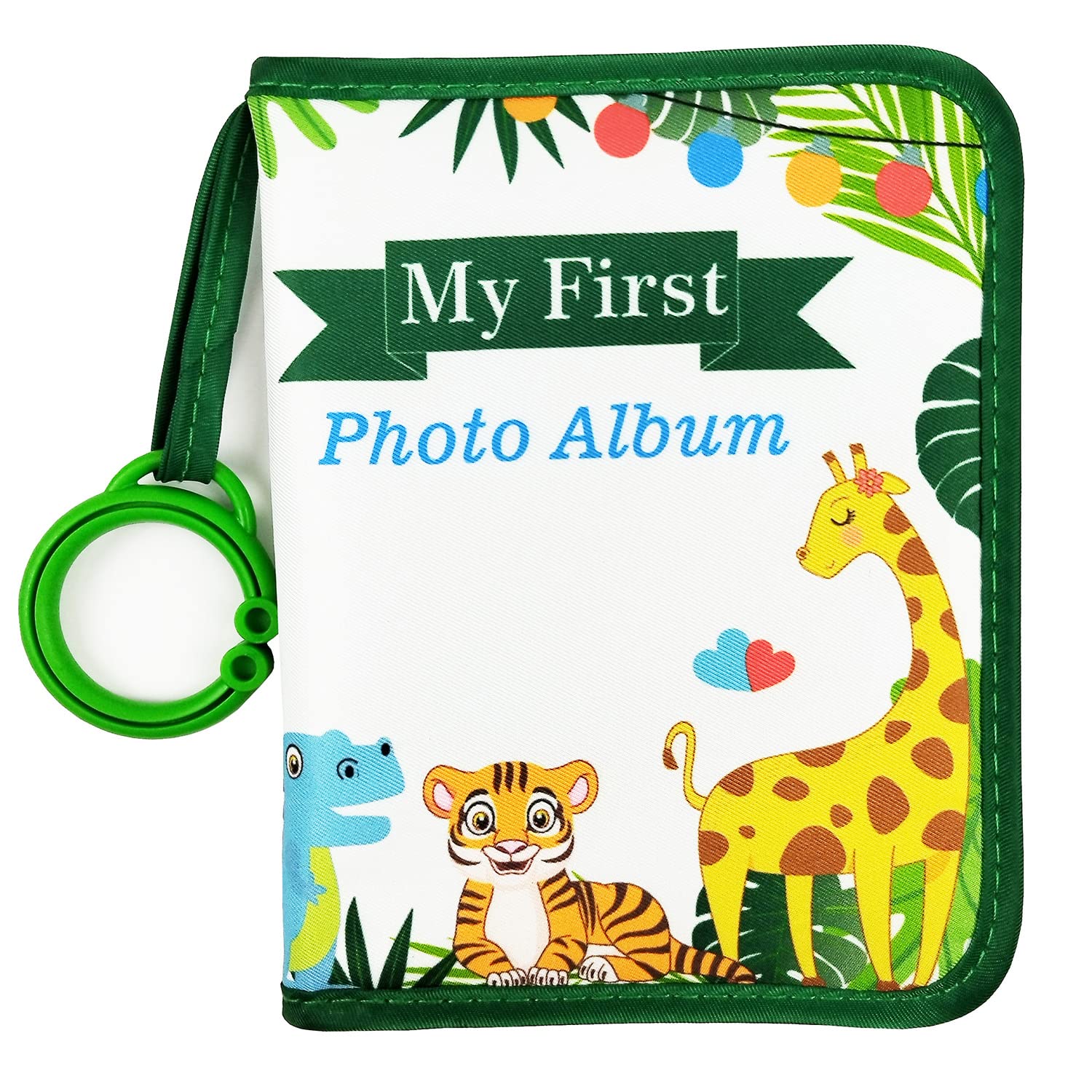Boczif baby photo album with green cover preserves tiny memories for newborns.