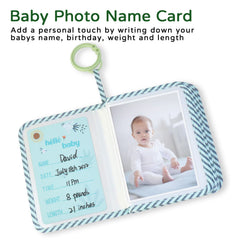 Boczif milestone cards accompanying baby photo album