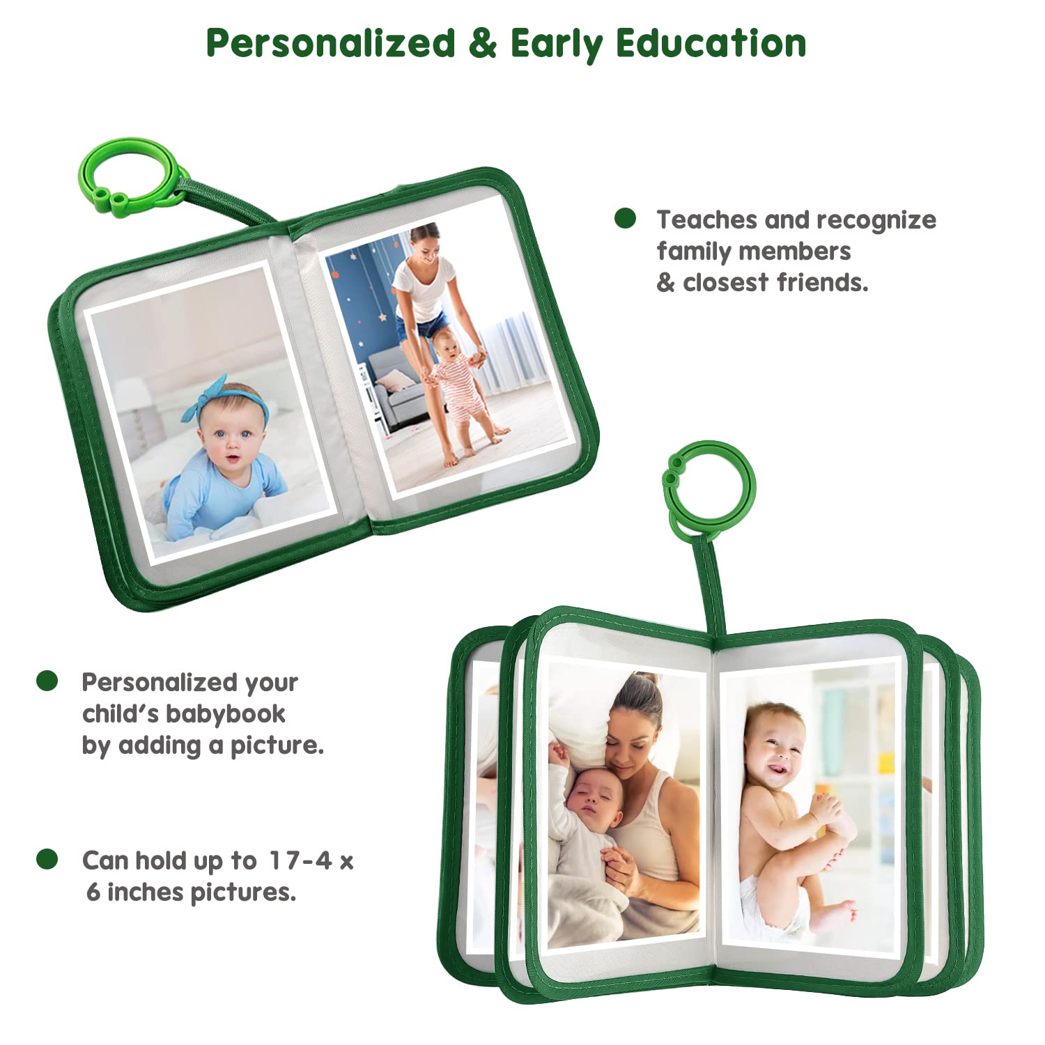 Boczif photo pockets hold 4x6 photos clearly while staying handy.