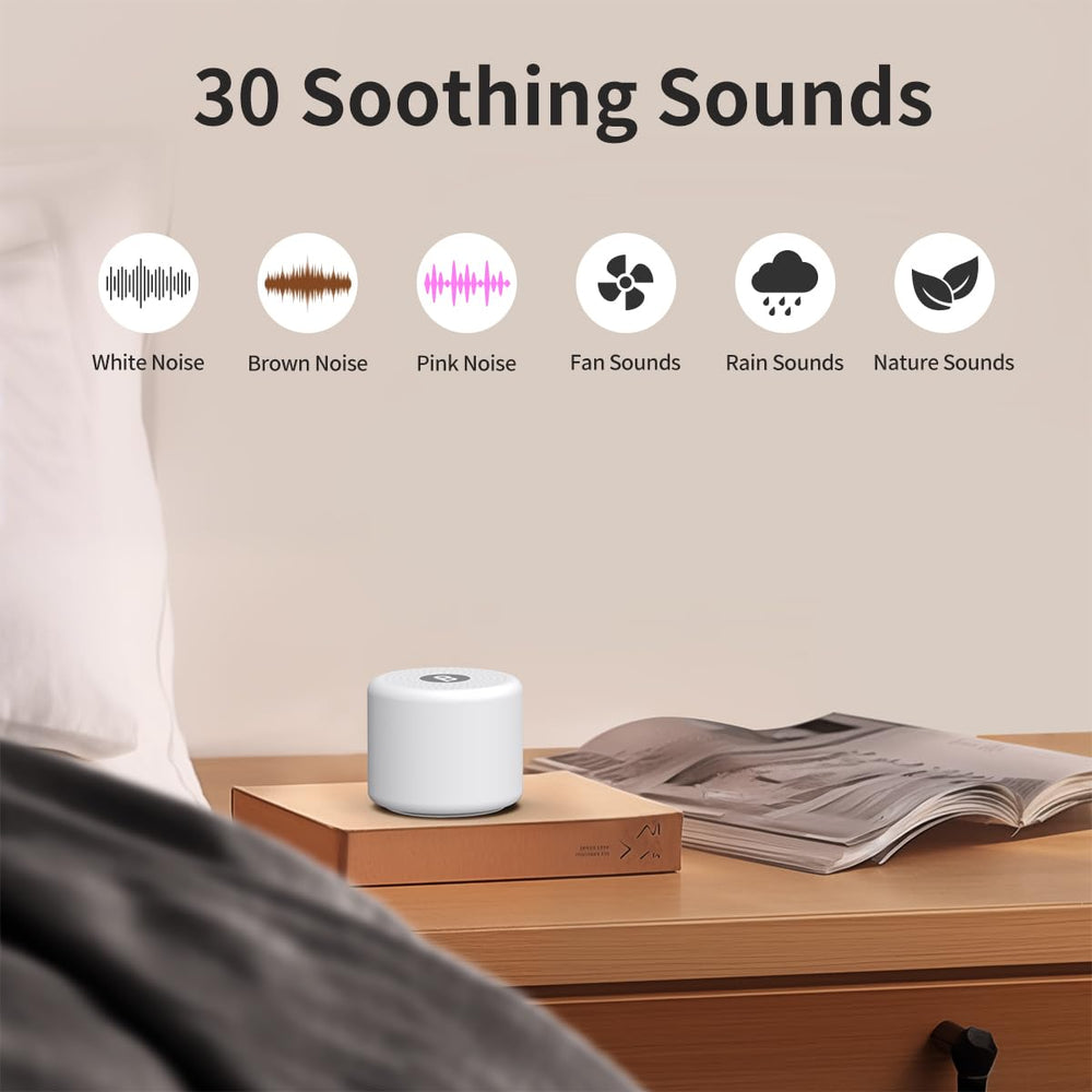 BodyHush mini portable sound machine offers 30 sounds for varied relaxing moments