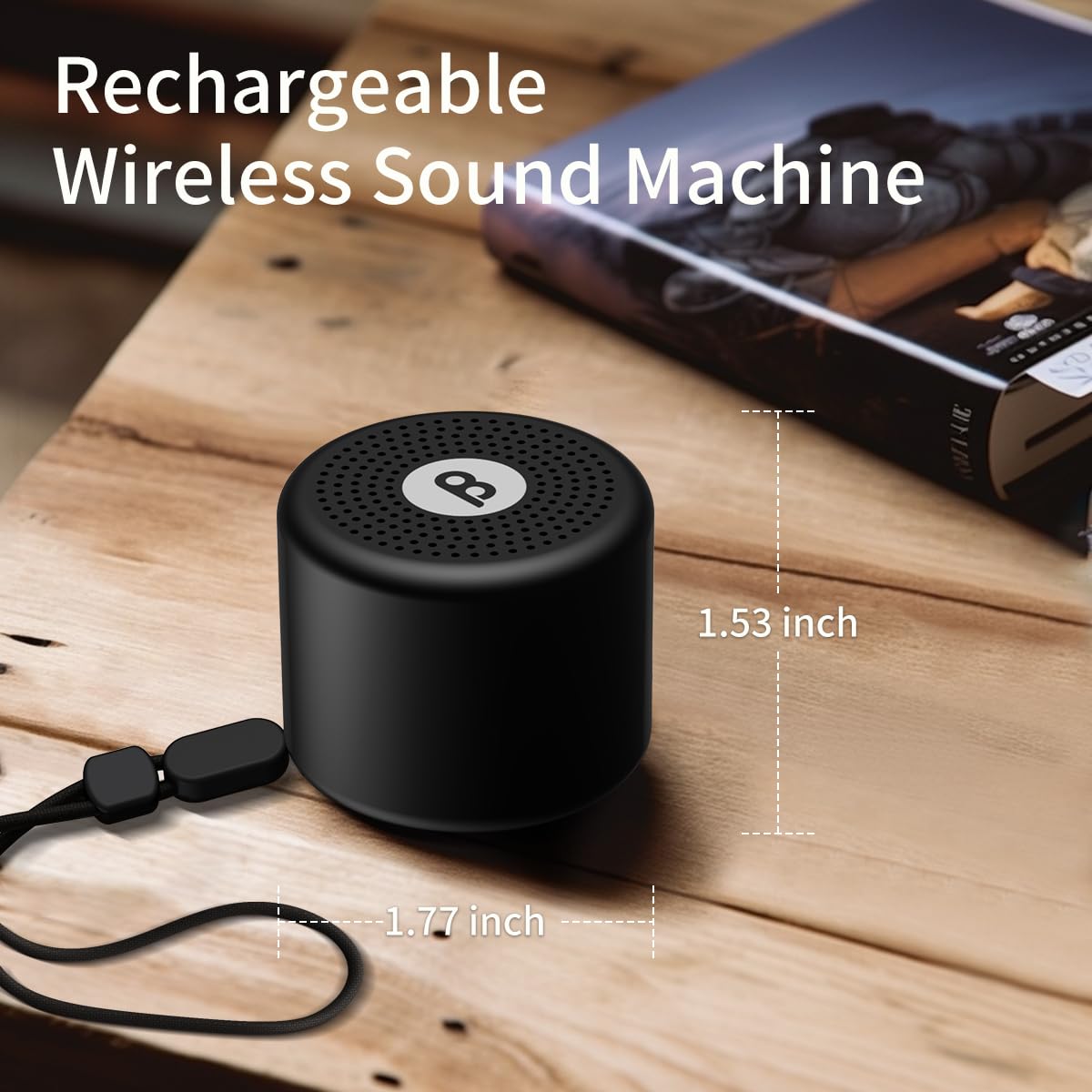 BodyHush rechargeable battery with USB charging for all night use.