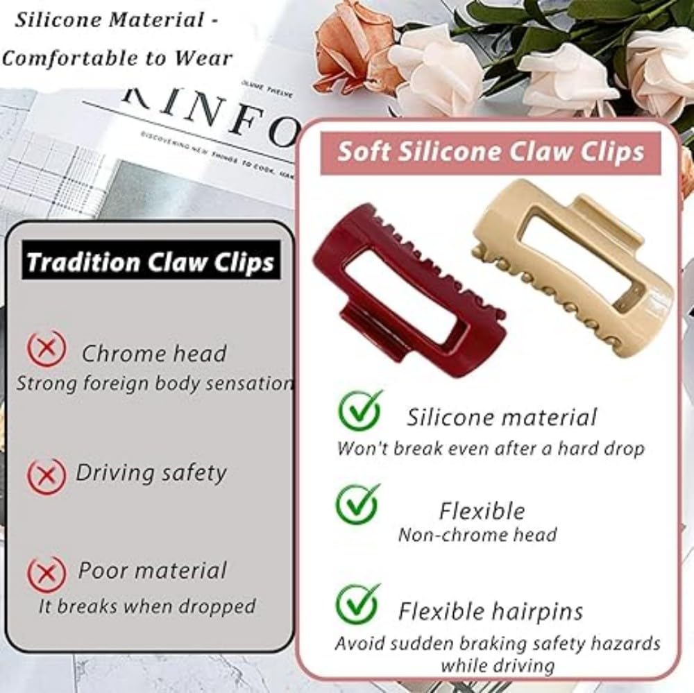 BOELIKAYS Cloud Claw Clip holds thick or fine hair securely without snagging