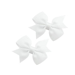 BOENBE LOVED baby hair bows white close-up showing secure non-slip clip for active toddlers