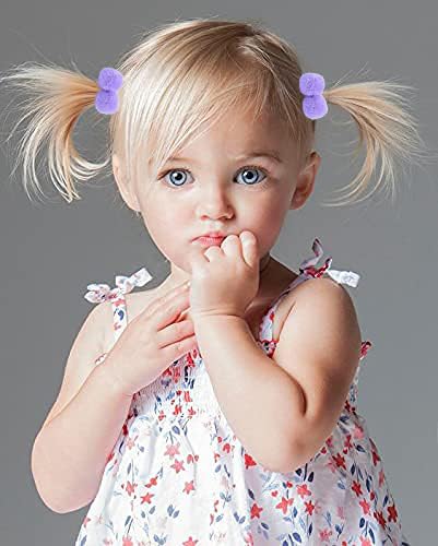 Boenbe Loved soft and fluffy white hair ties suit baby, toddler, and little girl styles.