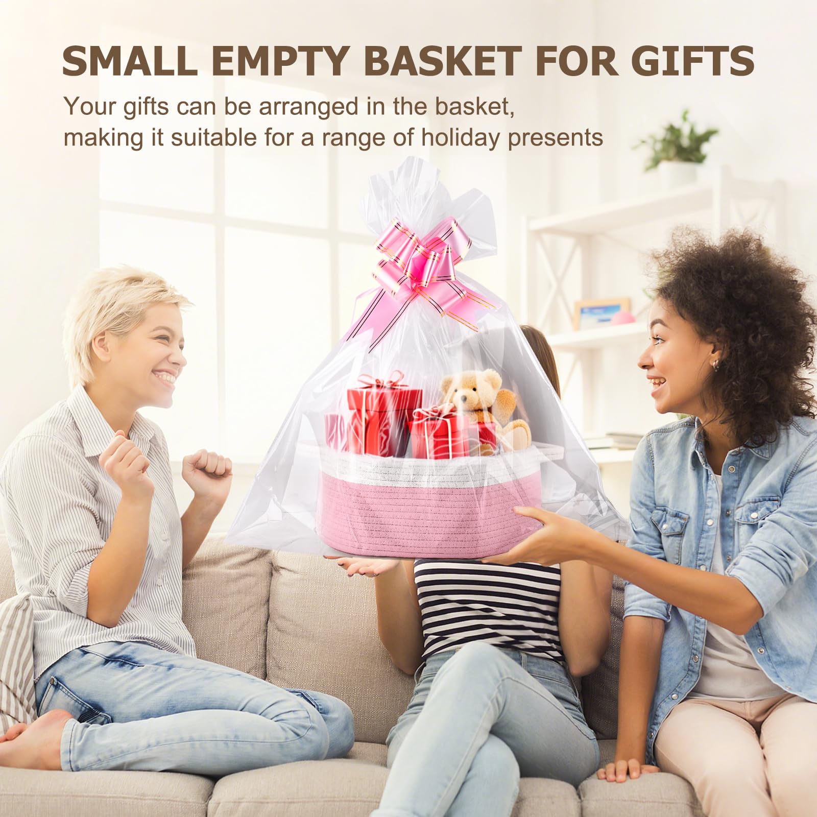 Boensi gift basket assembled with ribbon for special occasions.