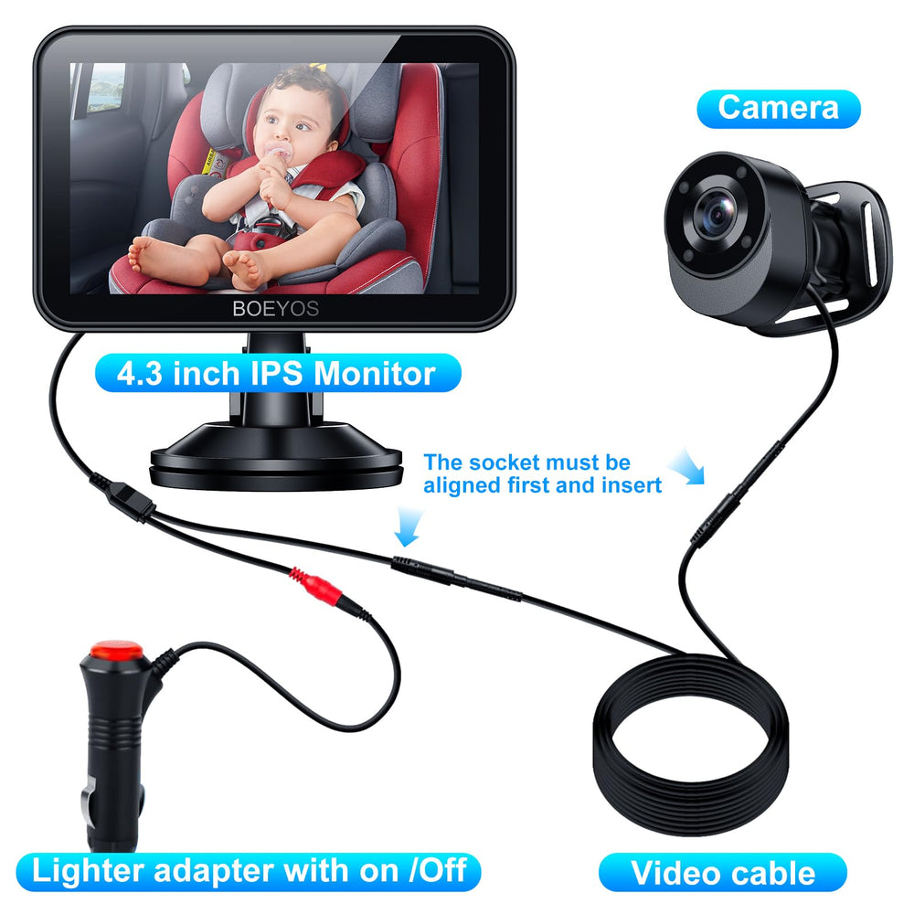 BOEYOS sturdy bracket keeps monitor stable during drives.