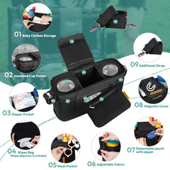Boffinby storage pockets keep essentials within reach during outings