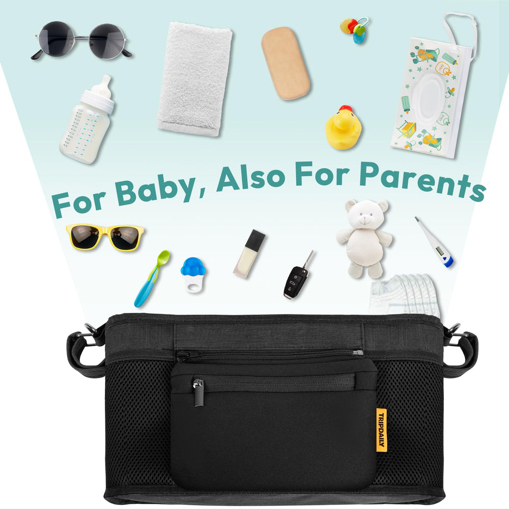 Boffinby diaper pocket with lid and wipes pocket for on-the-go care