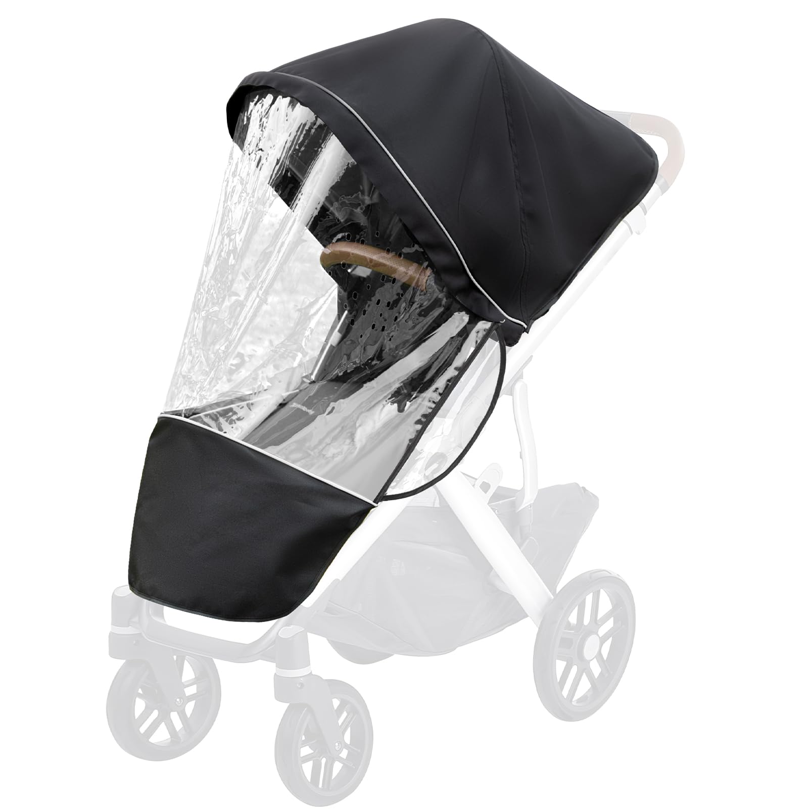 Boffinby Performance Rain Shield window-zipper offers quick access during strolls.