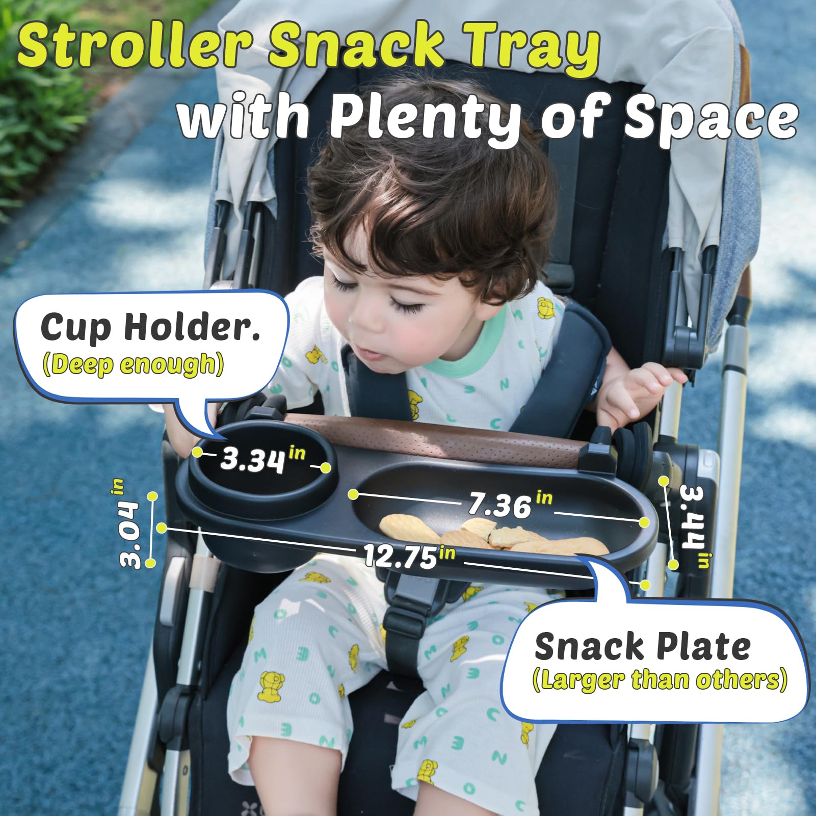 Boffinby deep cup holder keeps bottles steady, reducing spills during busy mornings.
