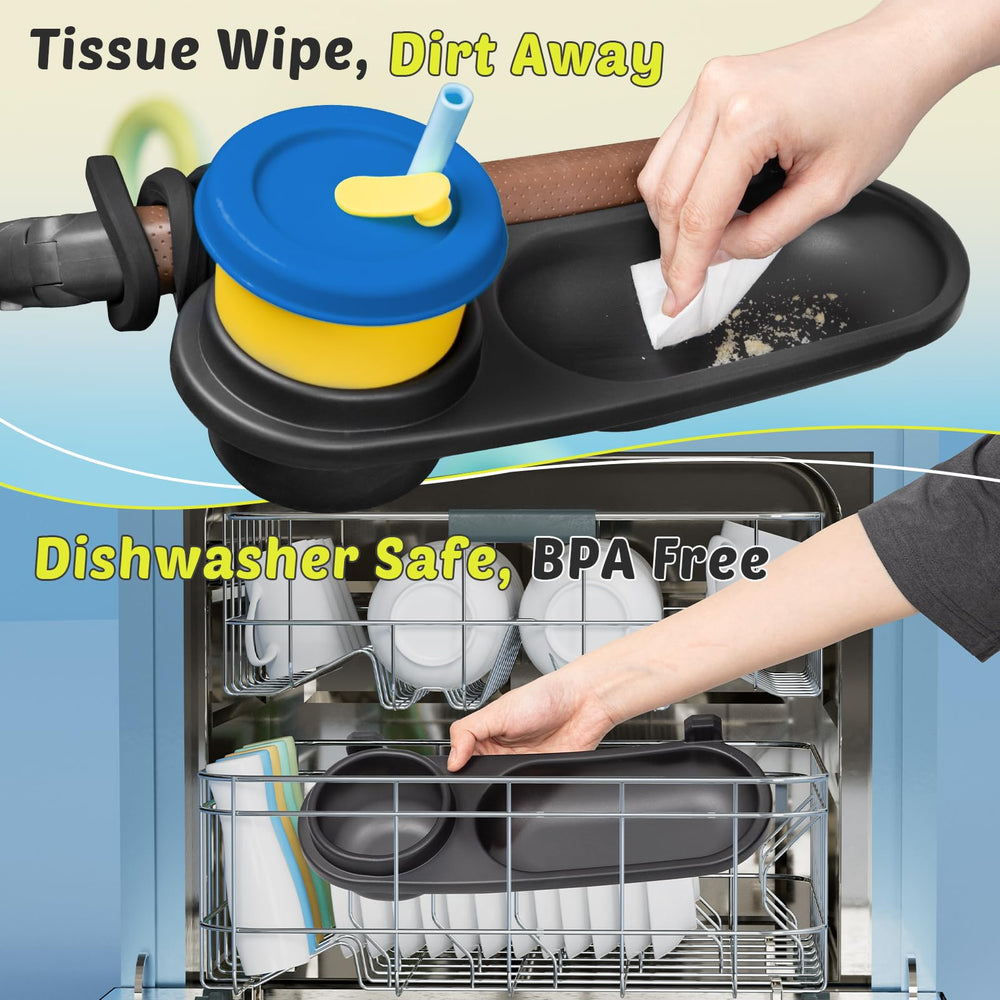 Boffinby dishwasher-safe tray cleans quickly after adventures.