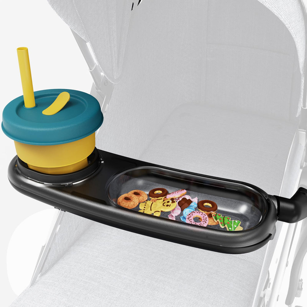 Boffinby snack tray grey close-up highlights durable finish.