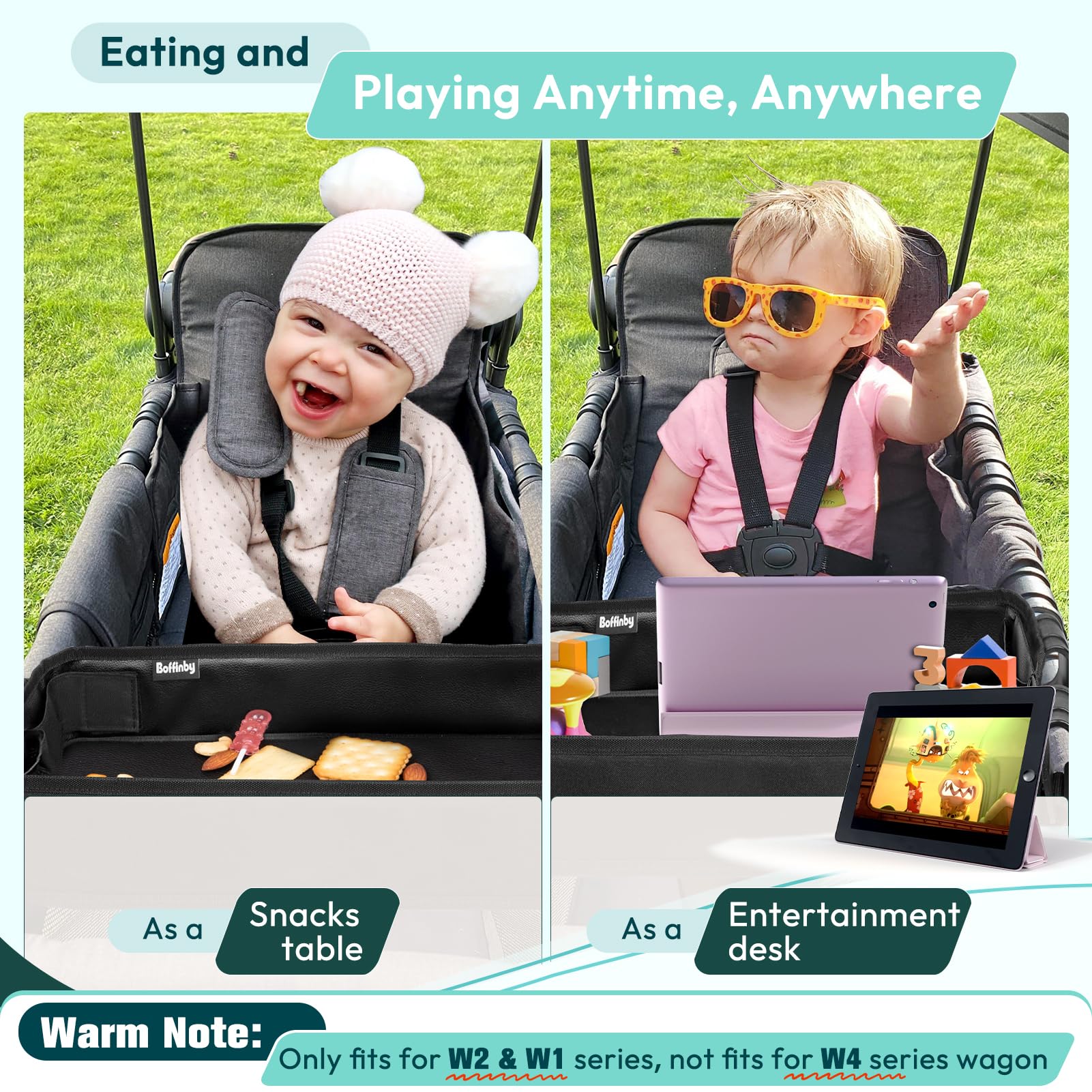 Boffinby tray waterproof surface makes spills easy to wipe