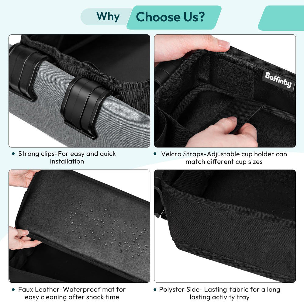 Boffinby W4 tray fits Elite for on-the-go snack moments