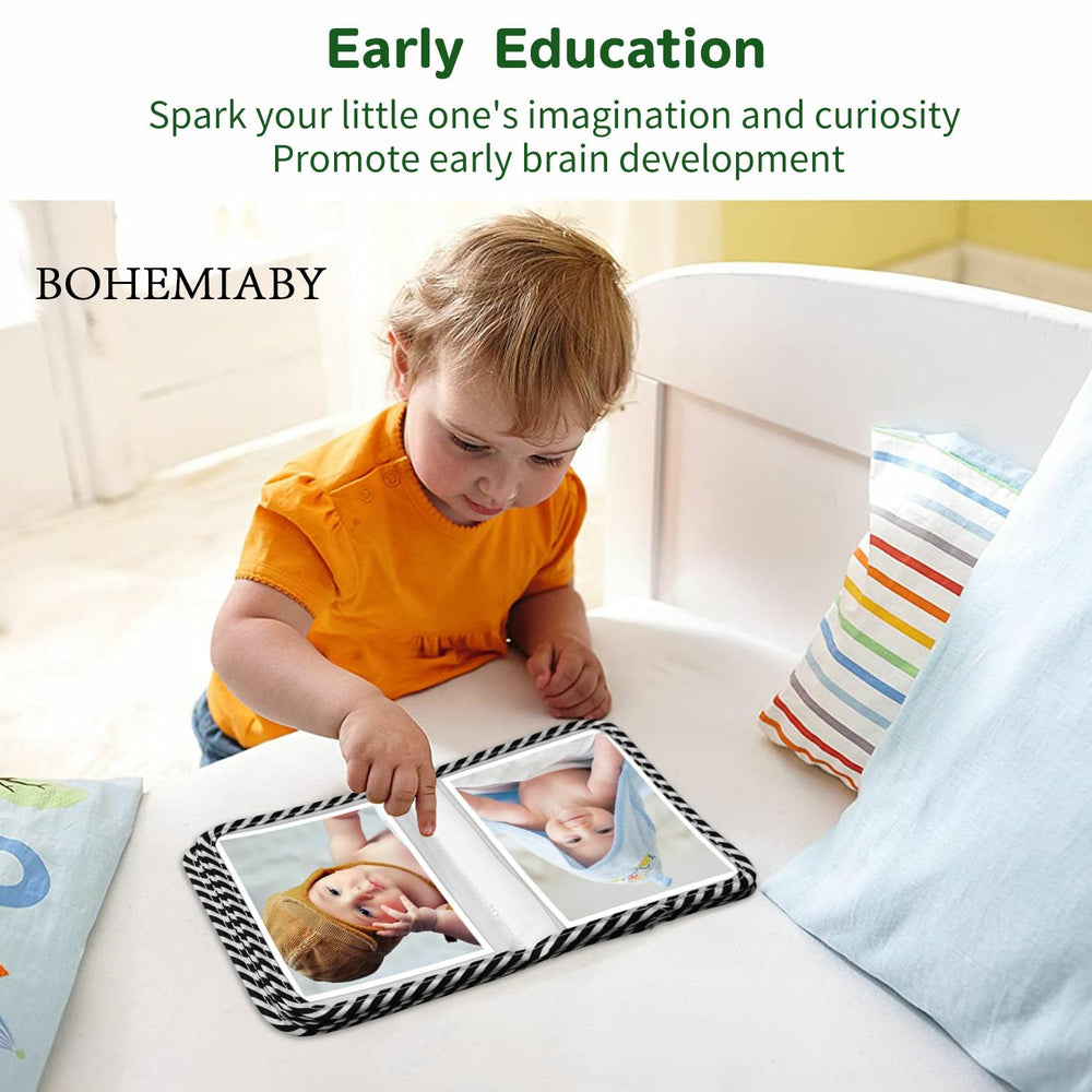 BOHEMIABY baby photo album holds 17 photos for daily memories.