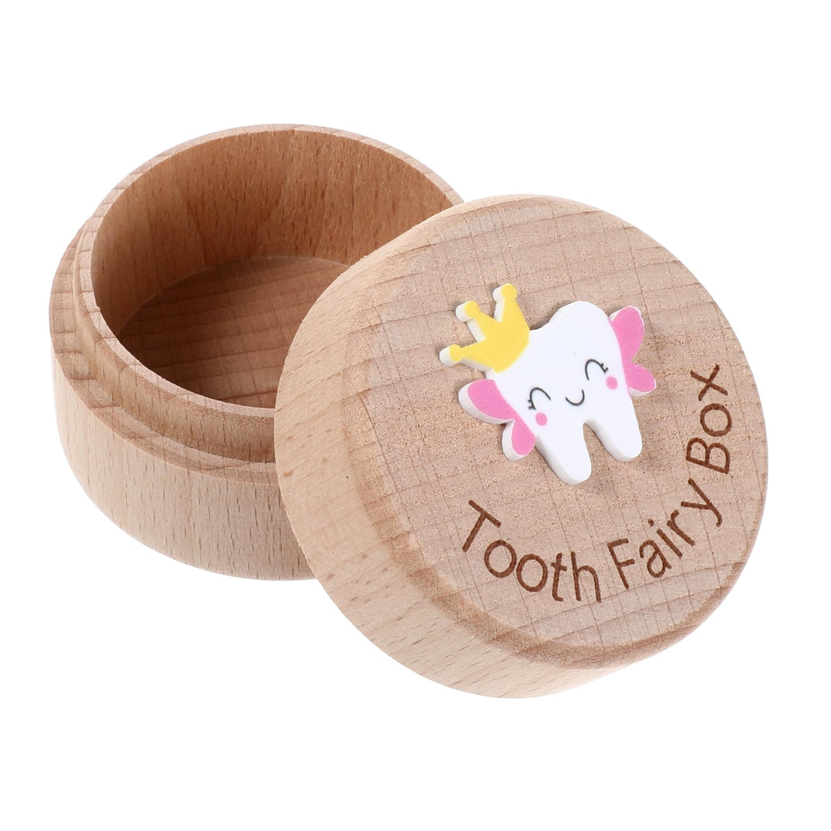 BOHUIZ tooth fairy box lid with 3D tooth carving for bedtime magic