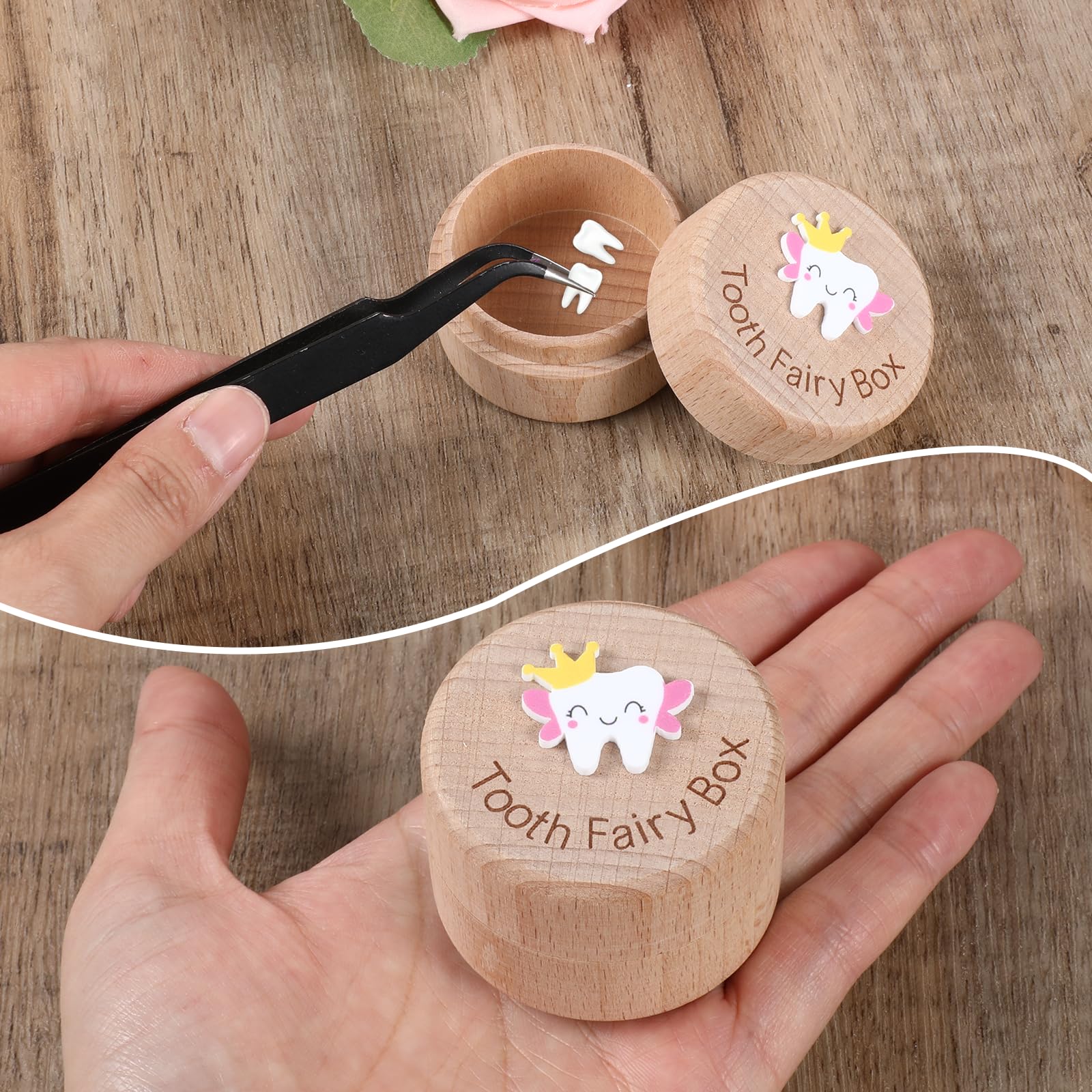 BOHUIZ tooth fairy box lid engraving clearly marks its purpose