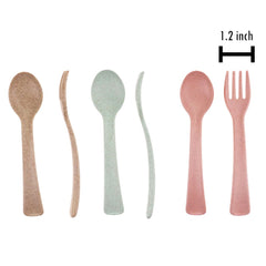 Boieo toddler utensils forks feature rounded tips for safe, comfy meals.