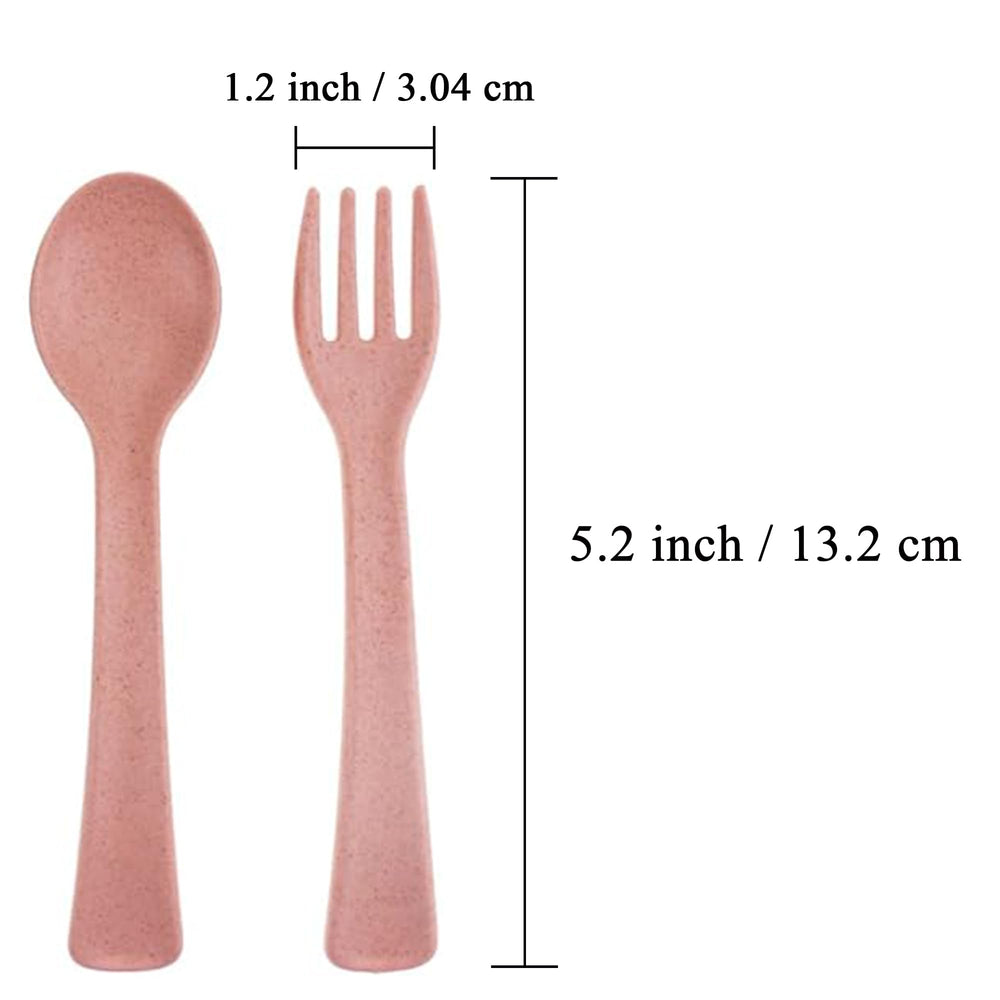 Boieo 5.2-inch utensils provide perfect toddler-sized grip.