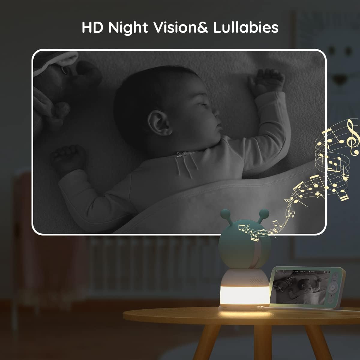 BOIFUN temperature and humidity detection helps maintain crib comfort