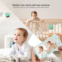 BOIFUN dual-camera setup for monitoring two rooms.