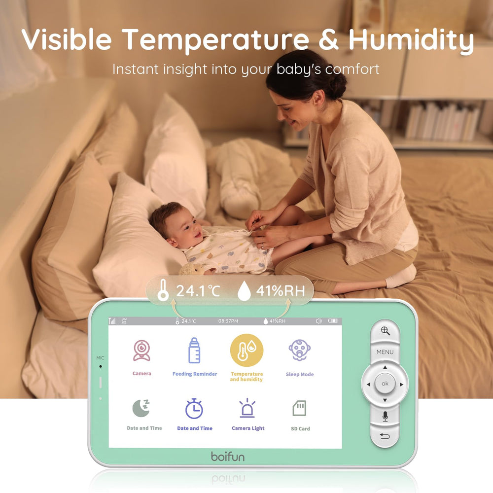 Boifun lullabies and two-way audio soothe baby without entering the room.