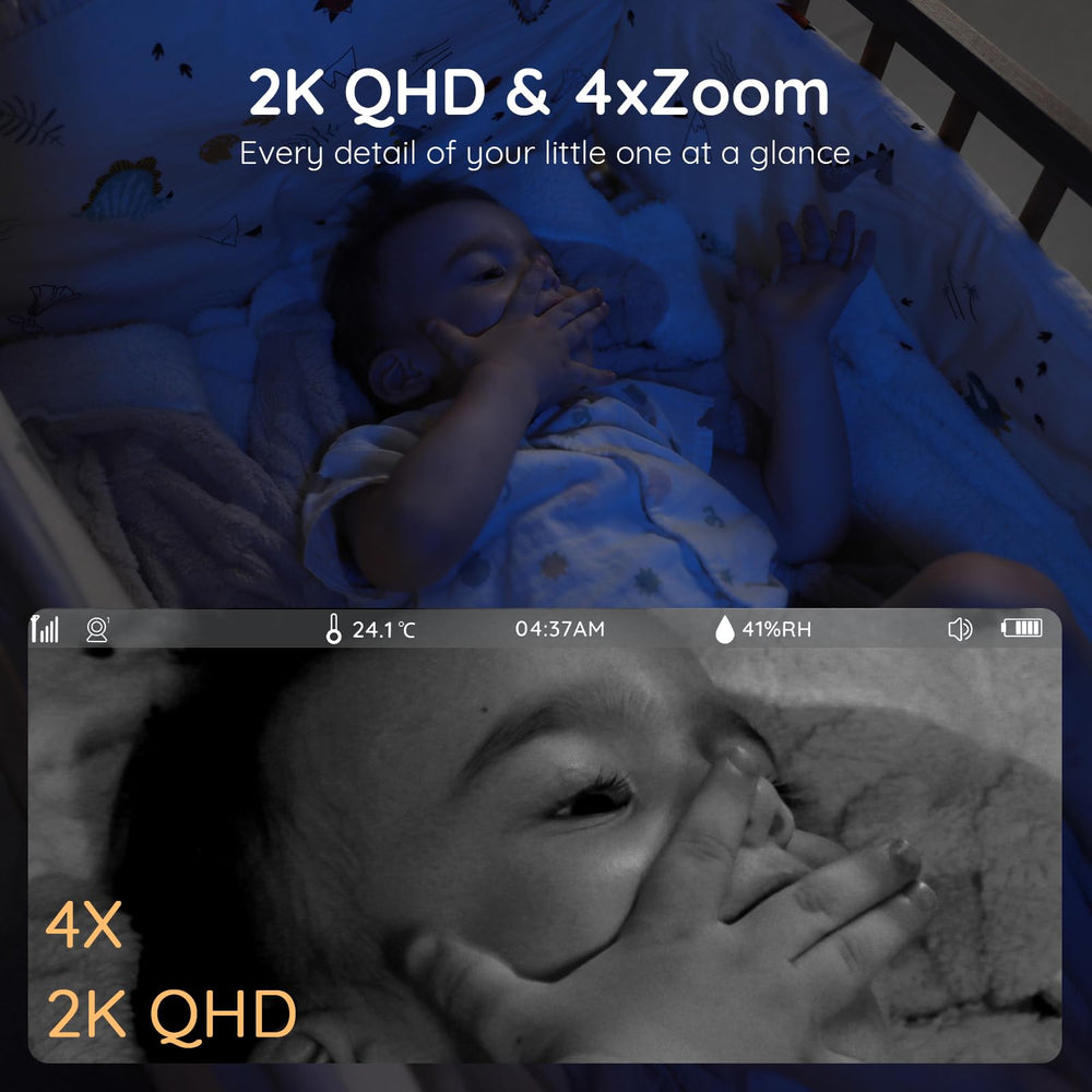 BOIFUN night vision view with infrared for quiet nighttime checks