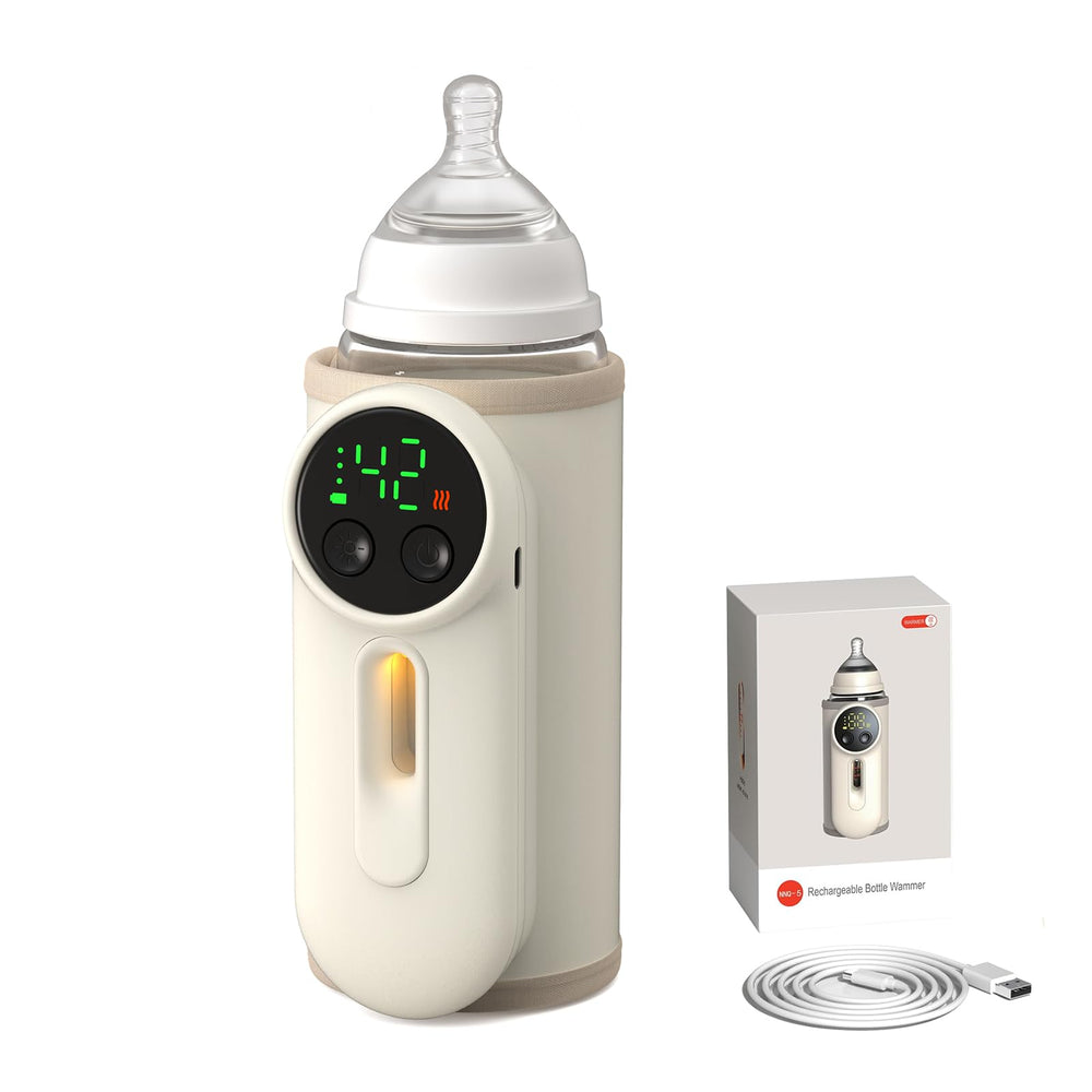 BOKASM bottle warmer close-up showing temperature control for consistent warming.