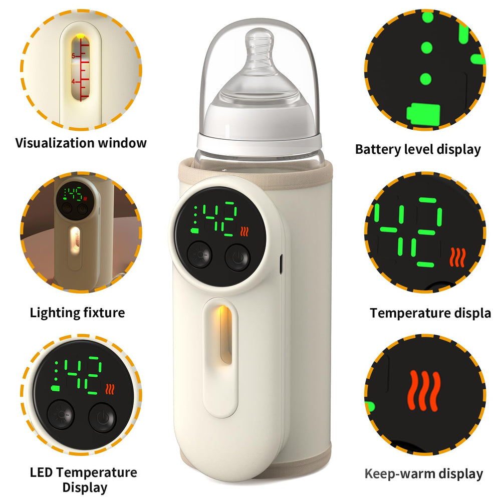 BOKASM bottle warmer package includes USB-C cable and manual.