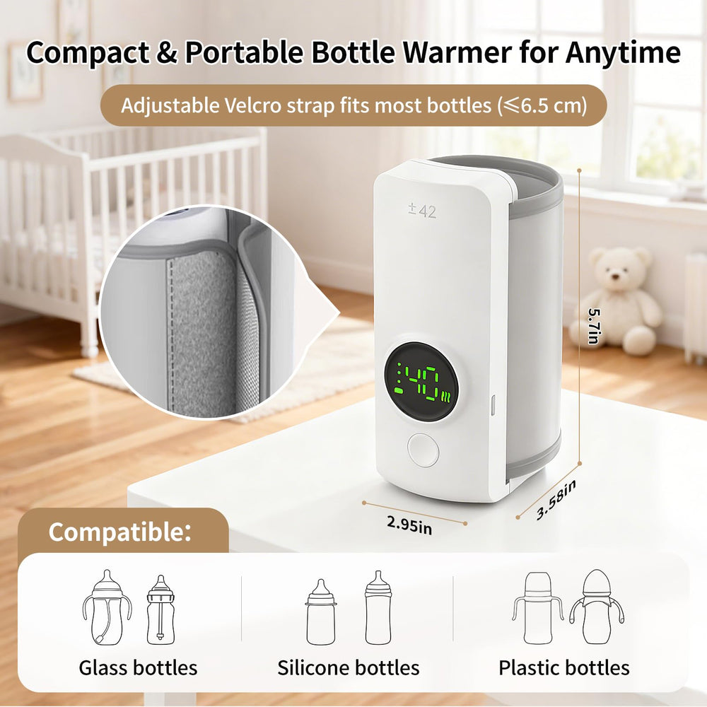 BOKASM warmer battery base powers cordless warming on the go during travel.