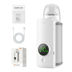 BOKASM portable warmer display shows temperature at a glance for quick feeding decisions.