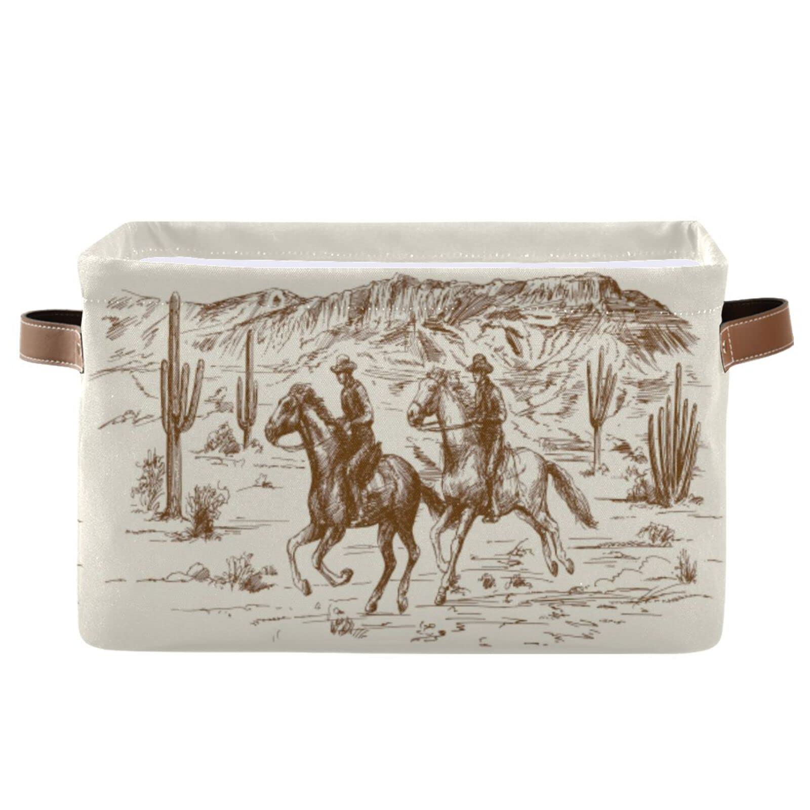 BOKEKANG Cowboy storage basket collapsible for space-saving closet organization.