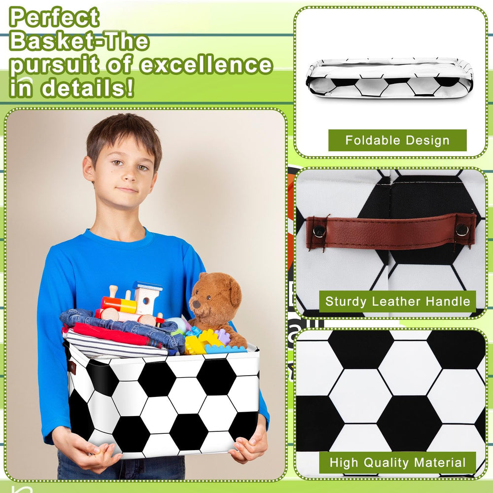 Bokon soccer storage bin with waterproof interior protects items.