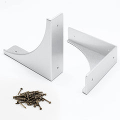 BokWin silver corner brackets with screws included for sturdy furniture protection