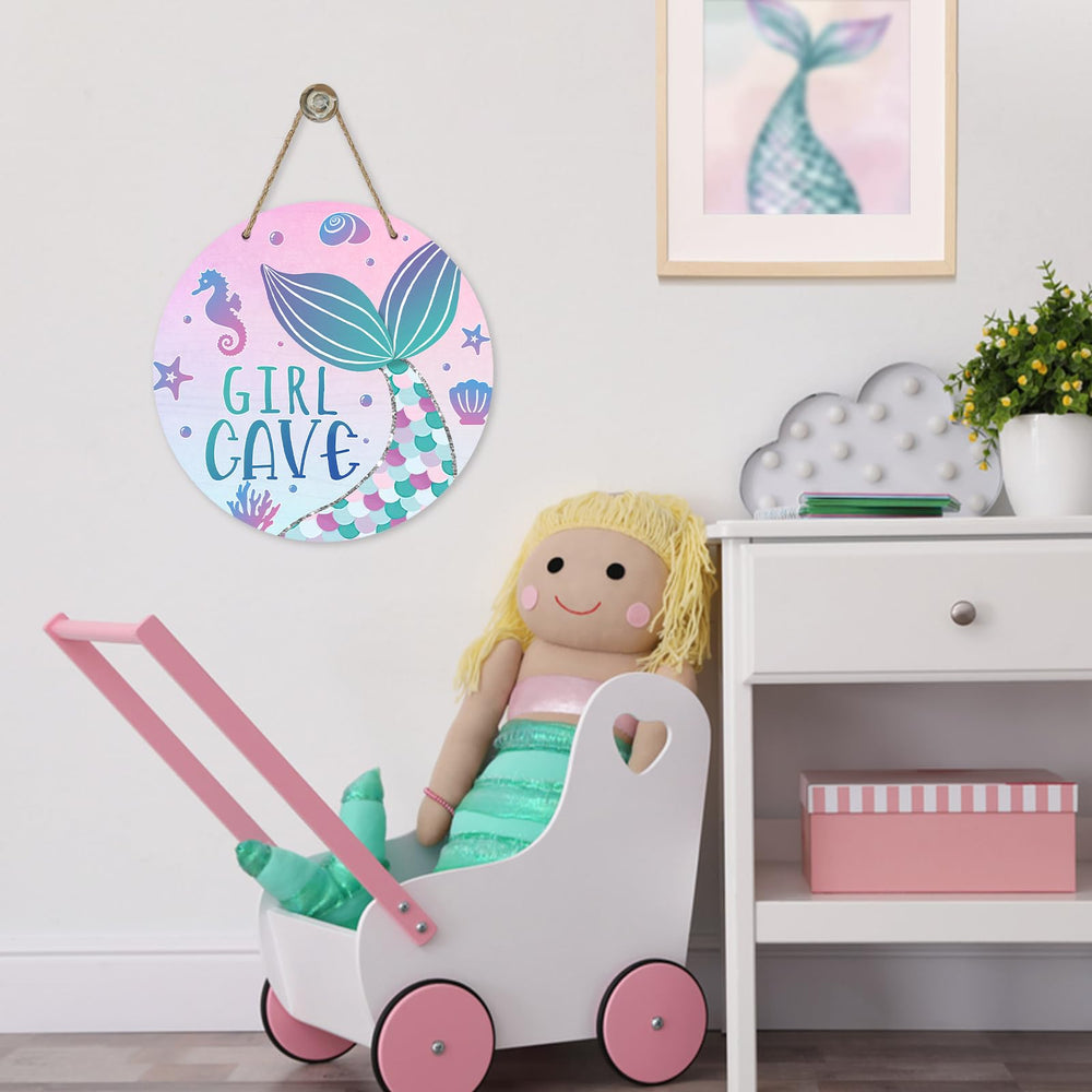 Bolisom pink coastal nursery wall decor adds charm.