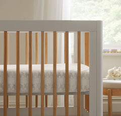 Boll & Branch toxin-free organic cotton crib sheet promotes safe, pure sleep.