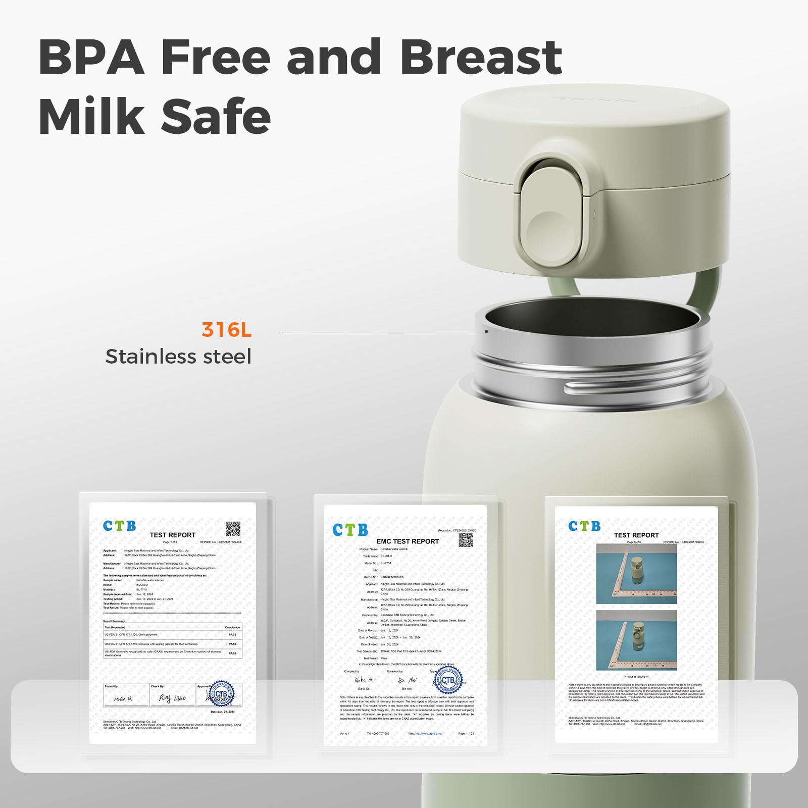 BOLOLO bottle warmer used in car or plane for milk