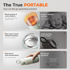 BOLOLO bottle warmer inner stainless steel for odor-free heating