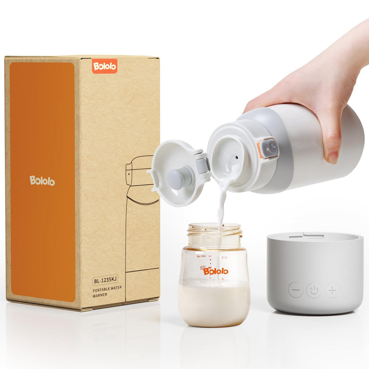 BOLOLO Portable Milk Warmer Pro detachable-design highlights easy cleaning and mess-free maintenance.