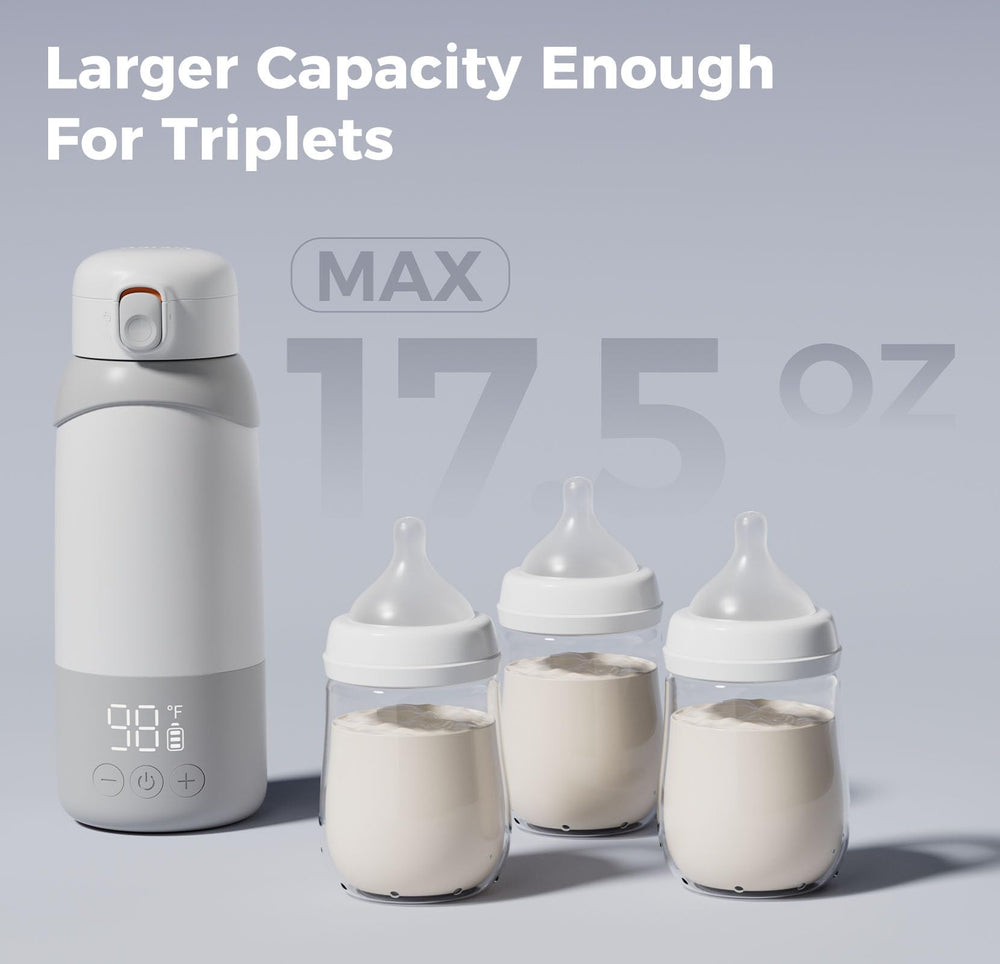 BOLOLO Portable Milk Warmer Pro includes charger and warranty for peace of mind.