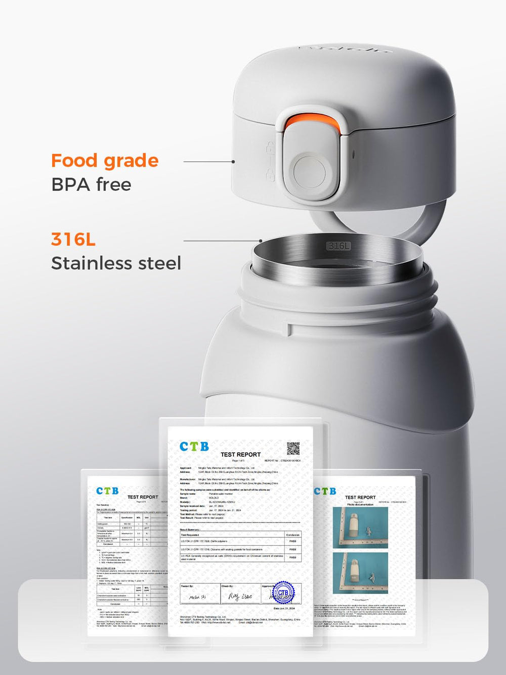 BOLOLO portable milk warmer pro included accessories with charger and USB-C cable.