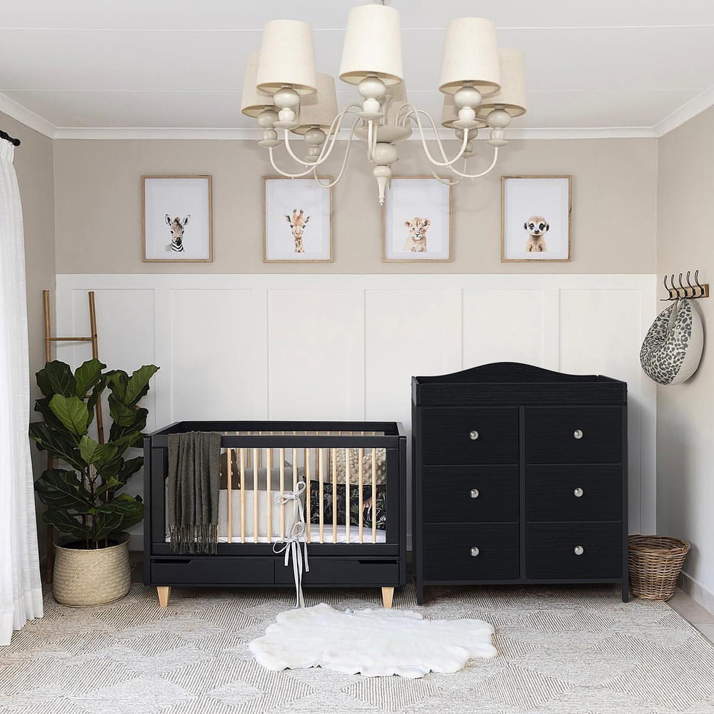 BOLUO six fabric drawers assembly showing organized baby clothes storage