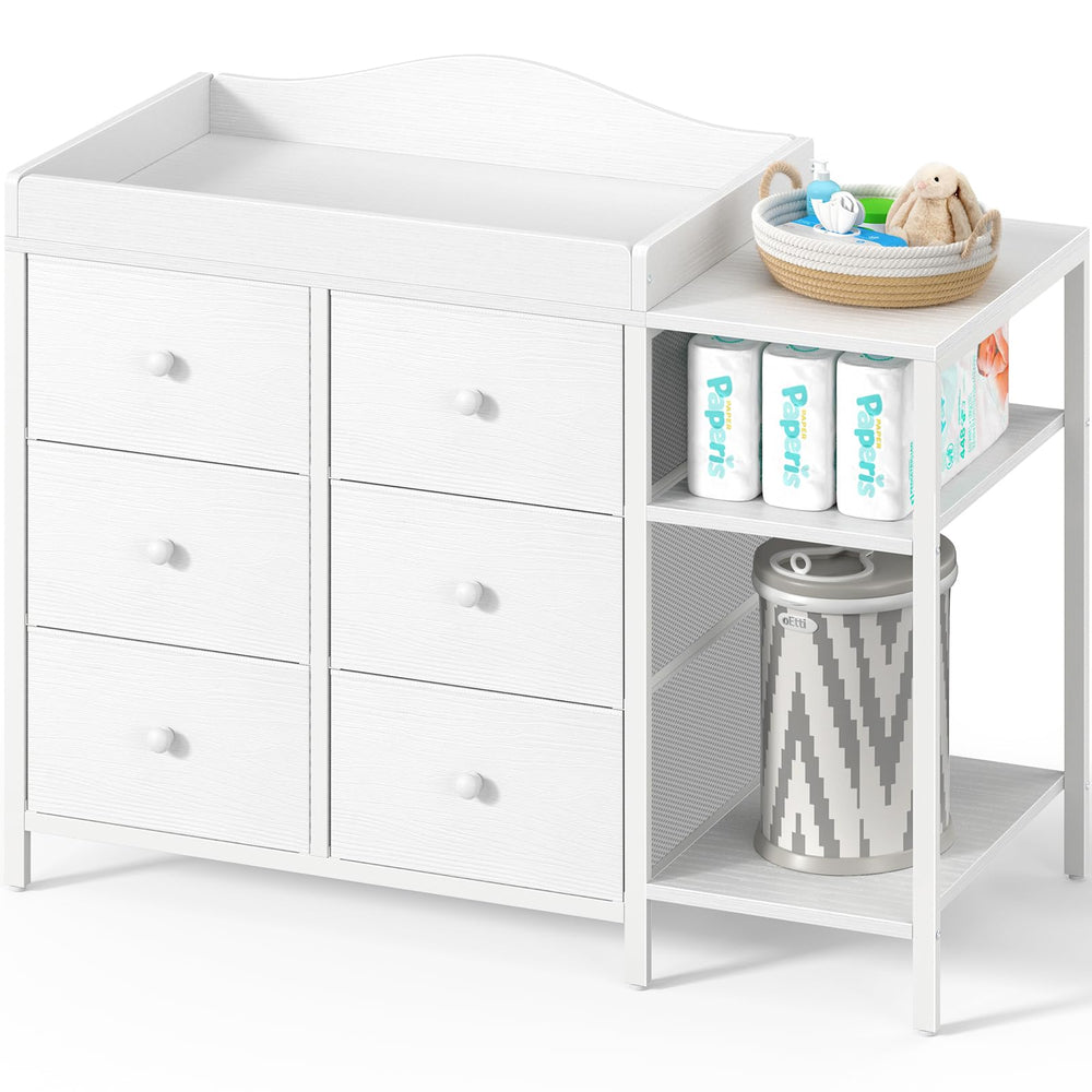 BOLUO baby dresser with changing top for easy diaper changes at a convenient height