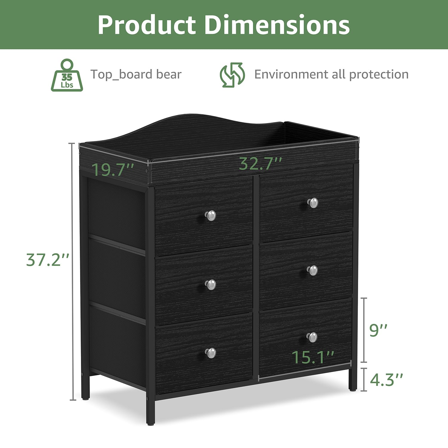 BOLUO baby dresser storage keeps towels, creams, and socks neatly organized