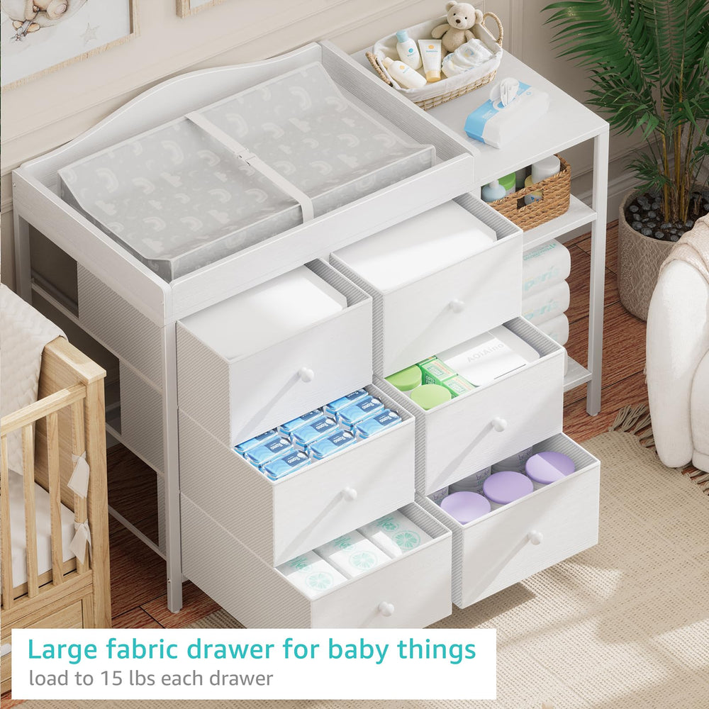 BOLUO baby dresser fabric drawers for organized clothes and essentials