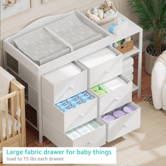 BOLUO baby dresser fabric drawers for organized clothes and essentials