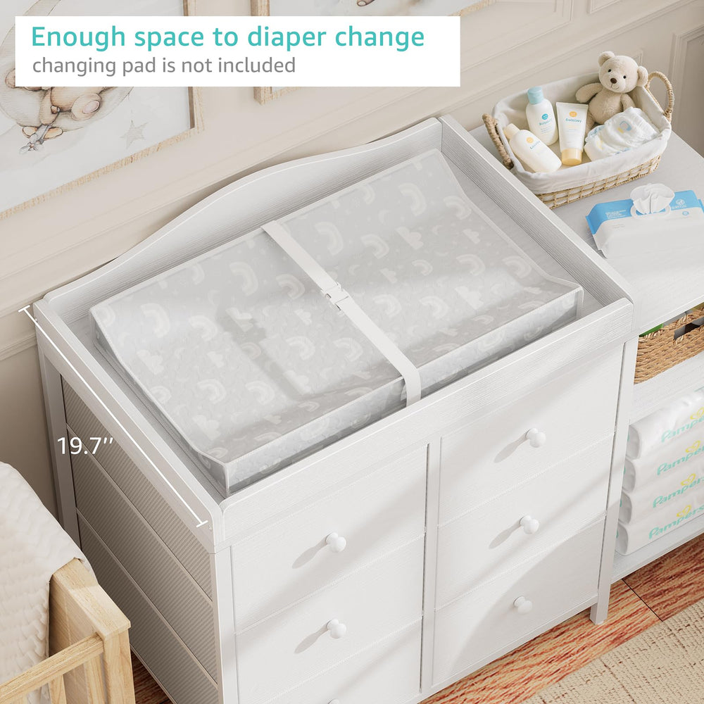 BOLUO baby dresser removable changing top for flexible layout